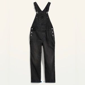 Black denim boyfriend fit overalls Old Navy